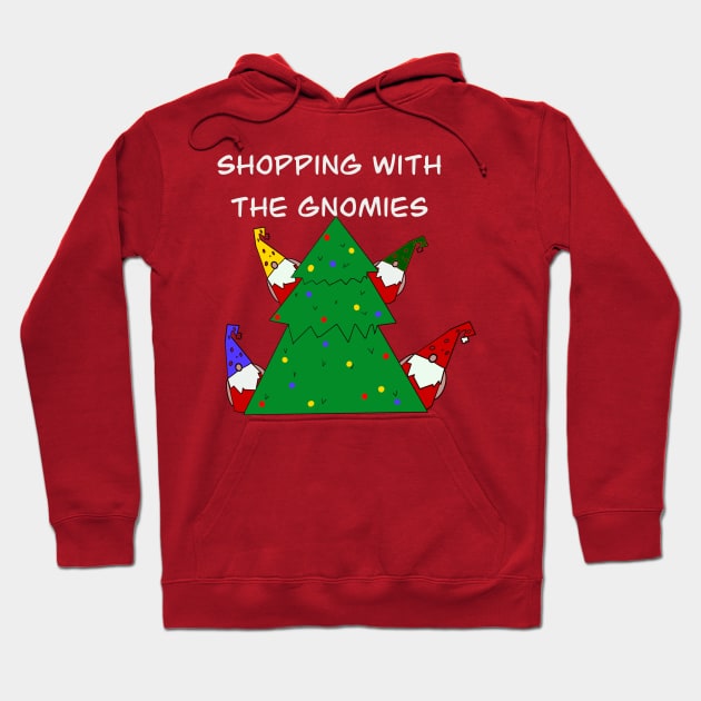 Gnome and the Christmas tree Hoodie by Stephanie Kennedy 